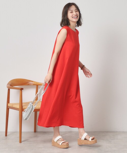 ITS'DEMO（イッツデモ）の「【清涼感／手洗い可】麻調メッシュワンピース（ワンピース・レディース・ブラック/ブルー/ネイビー/レッド系1・00）」の22枚目の写真