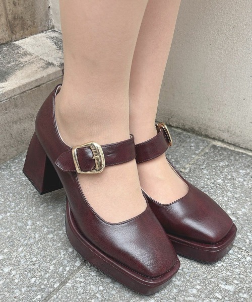 an another angelus（アンアナザーアンジェラス）の「厚底プラットフォームワンストラップパンプス（パンプス・レディース・ブラック/ブラウン・S/M/L）」の8枚目の写真