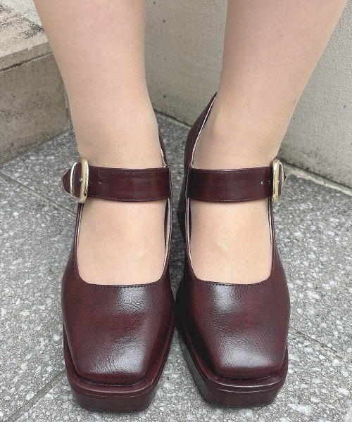 an another angelus（アンアナザーアンジェラス）の「厚底プラットフォームワンストラップパンプス（パンプス・レディース・ブラック/ブラウン・S/M/L）」の9枚目の写真