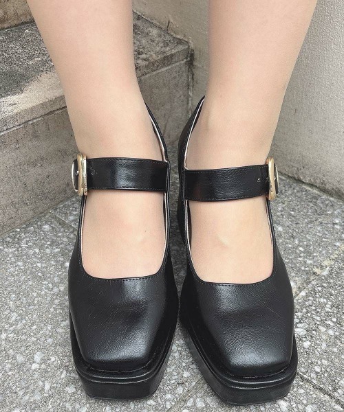 an another angelus（アンアナザーアンジェラス）の「厚底プラットフォームワンストラップパンプス（パンプス・レディース・ブラック/ブラウン・S/M/L）」の14枚目の写真