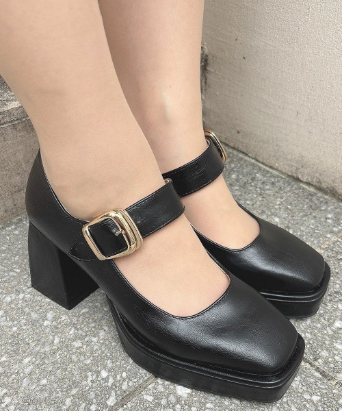 an another angelus（アンアナザーアンジェラス）の「厚底プラットフォームワンストラップパンプス（パンプス・レディース・ブラック/ブラウン・S/M/L）」の15枚目の写真