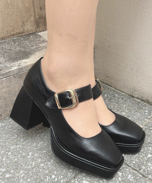 an another angelus（アンアナザーアンジェラス）の「厚底プラットフォームワンストラップパンプス（パンプス・レディース・ブラック/ブラウン・S/M/L）」の13枚目の写真