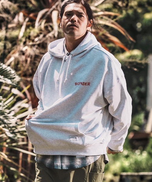 WONDER WALL MOTEL（ワンダーウォールモーテル）の「mpa3839- WWM OVER SIZE PILE HOODIE パーカー（パーカー・メンズ・グリーン/トップグレー/ブラック・M/L/XL）」の19枚目の写真