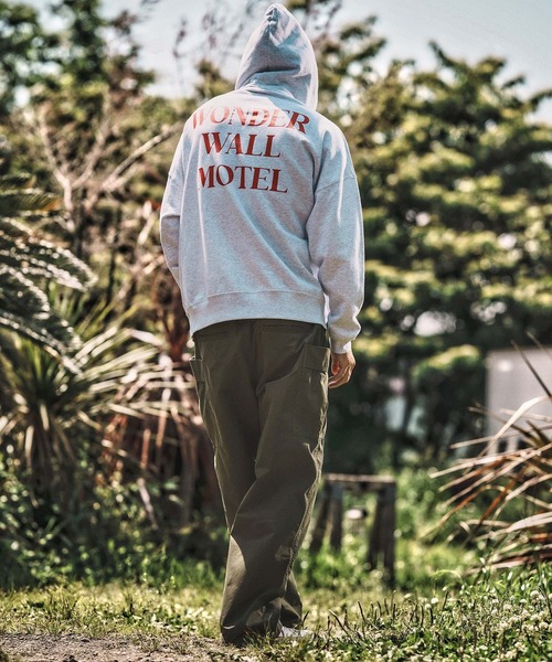 WONDER WALL MOTEL（ワンダーウォールモーテル）の「mpa3839- WWM OVER SIZE PILE HOODIE パーカー（パーカー・メンズ・グリーン/トップグレー/ブラック・M/L/XL）」の12枚目の写真