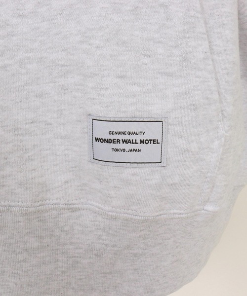 WONDER WALL MOTEL（ワンダーウォールモーテル）の「mpa3839- WWM OVER SIZE PILE HOODIE パーカー（パーカー・メンズ・グリーン/トップグレー/ブラック・M/L/XL）」の4枚目の写真