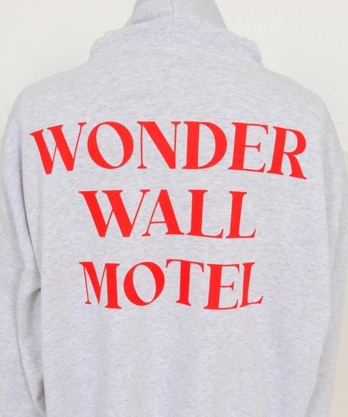 WONDER WALL MOTEL（ワンダーウォールモーテル）の「mpa3839- WWM OVER SIZE PILE HOODIE パーカー（パーカー・メンズ・グリーン/トップグレー/ブラック・M/L/XL）」の5枚目の写真