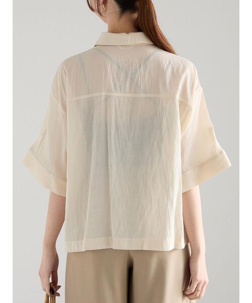 Te chichi（テチチ）の「ハーフスリーブWポケットシアーシャツ（シャツ/ブラウス・レディース・カーキ/ベージュ/ブラック・F）」の13枚目の写真