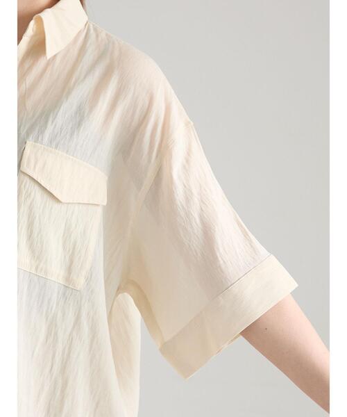Te chichi（テチチ）の「ハーフスリーブWポケットシアーシャツ（シャツ/ブラウス・レディース・カーキ/ベージュ/ブラック・F）」の16枚目の写真