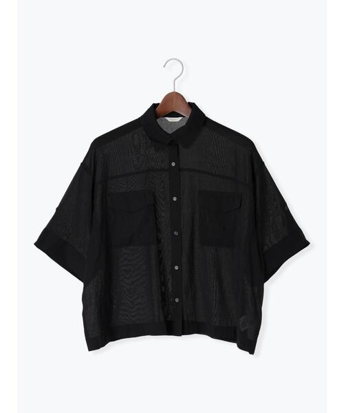 Te chichi（テチチ）の「ハーフスリーブWポケットシアーシャツ（シャツ/ブラウス・レディース・カーキ/ベージュ/ブラック・F）」の18枚目の写真