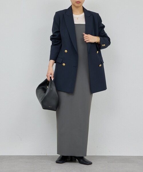 GALLARDAGALANTE(ガリャルダガランテ)の「【3サイズ展開】ストレッチマキシキャミワンピース(ワンピース・レディース・ブラック/カーキ/チャコールグレー・2/1/0)」の2枚目の写真