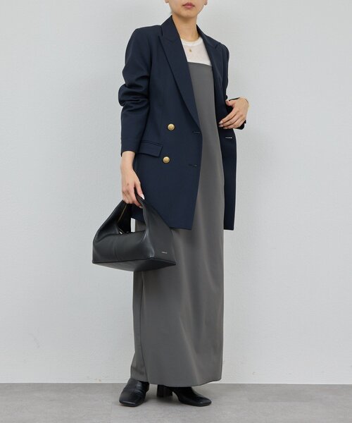 GALLARDAGALANTE(ガリャルダガランテ)の「【3サイズ展開】ストレッチマキシキャミワンピース(ワンピース・レディース・ブラック/カーキ/チャコールグレー・2/1/0)」の7枚目の写真