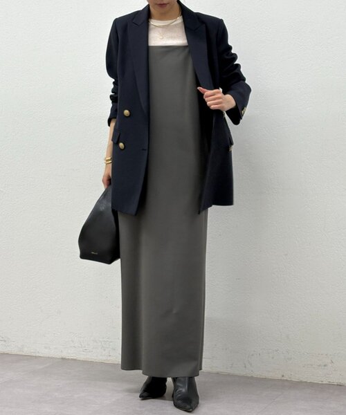 GALLARDAGALANTE(ガリャルダガランテ)の「【3サイズ展開】ストレッチマキシキャミワンピース(ワンピース・レディース・ブラック/カーキ/チャコールグレー・2/1/0)」の14枚目の写真