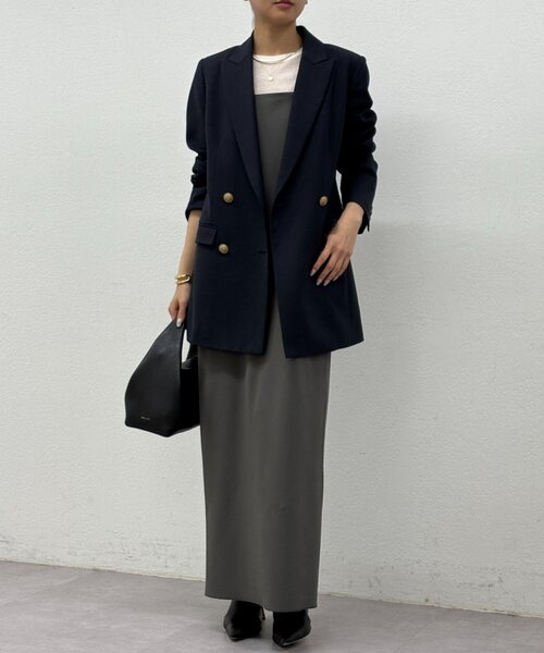 GALLARDAGALANTE(ガリャルダガランテ)の「【3サイズ展開】ストレッチマキシキャミワンピース(ワンピース・レディース・ブラック/カーキ/チャコールグレー・2/1/0)」の15枚目の写真