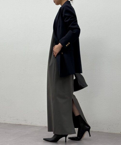 GALLARDAGALANTE(ガリャルダガランテ)の「【3サイズ展開】ストレッチマキシキャミワンピース(ワンピース・レディース・ブラック/カーキ/チャコールグレー・2/1/0)」の16枚目の写真