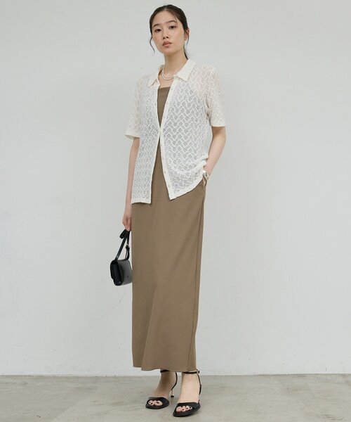 GALLARDAGALANTE(ガリャルダガランテ)の「【3サイズ展開】ストレッチマキシキャミワンピース(ワンピース・レディース・ブラック/カーキ/チャコールグレー・2/1/0)」の22枚目の写真