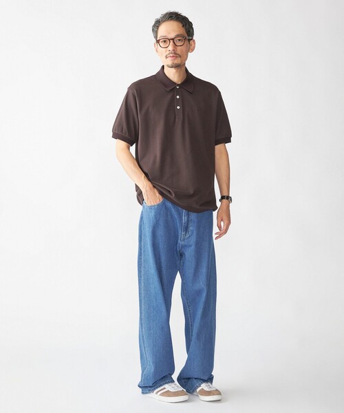 【美品 着用一度のみ】SHIPS別注　ラコステ　ポロシャツ　ブラック　半袖 LACOSTE ポロシャツ 「SHIPS別注」LACOSTE: 50th ANNIV ドロップ