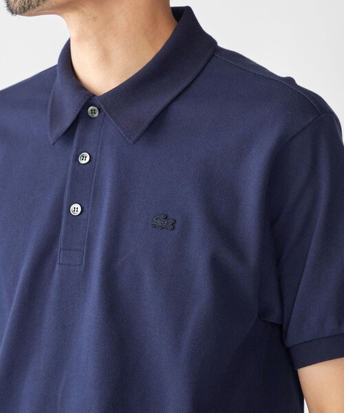 美品　SHIPS別注　LACOSTE ラコステ　ポロシャツ　サイズM ネイビー SHIPS別注】LACOSTE: クラシック ポロシャツ（ポロシャツ