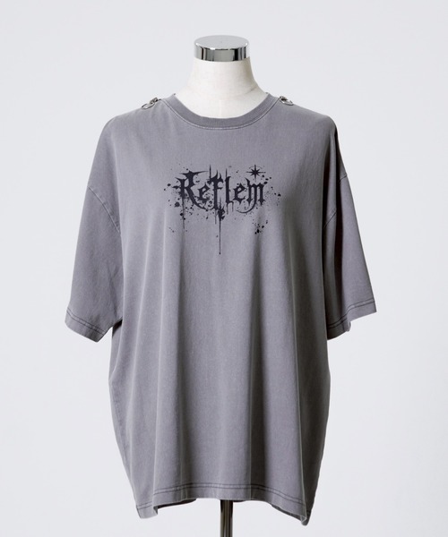 『REFLEM/レフレム』ショルダーZIPカットソー/半袖Tシャツ REFLEM tシャツ 「REFLEM/レフレム」ショルダーZIPカットソー
