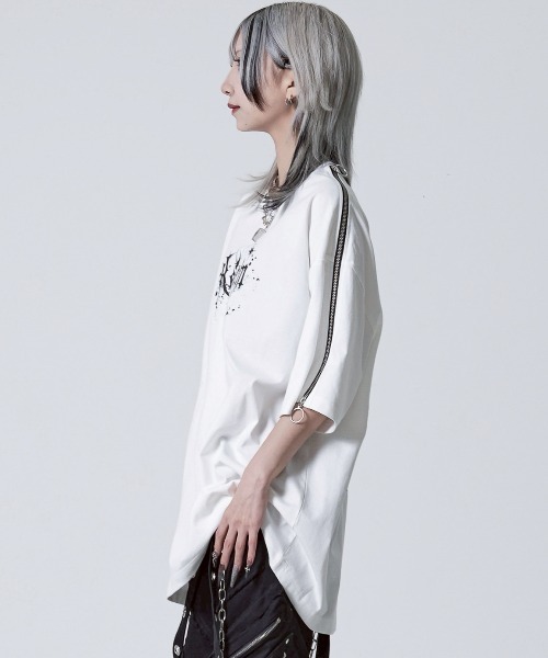 REFLEM/レフレム』ショルダーZIPカットソー/半袖Tシャツ（T