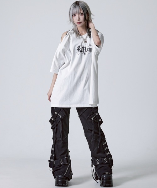REFLEM/レフレム』ショルダーZIPカットソー/半袖Tシャツ（T