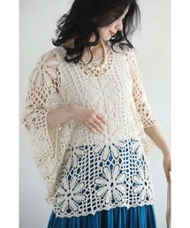 cawaii | 連なる花のドルマンクロシェプルオーバートップス(Tシャツ/カットソー)