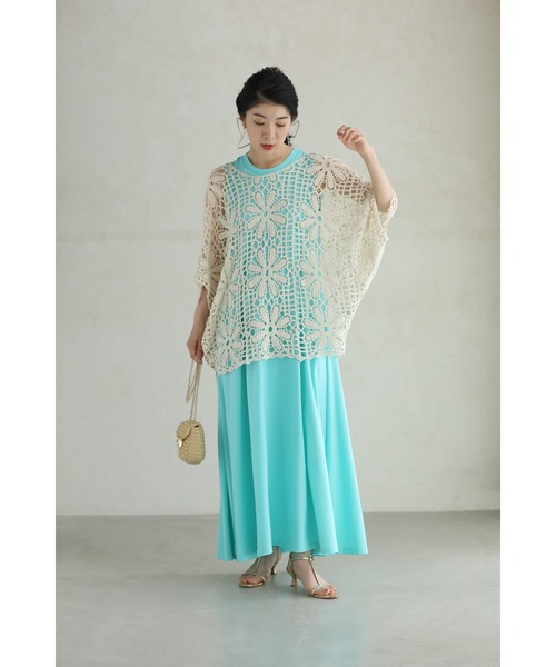 cawaii(カワイイ)の「連なる花のドルマンクロシェプルオーバートップス(Tシャツ/カットソー・レディース・ベージュ・FREE)」の6枚目の写真