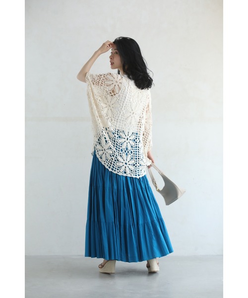 cawaii(カワイイ)の「連なる花のドルマンクロシェプルオーバートップス(Tシャツ/カットソー・レディース・ベージュ・FREE)」の16枚目の写真