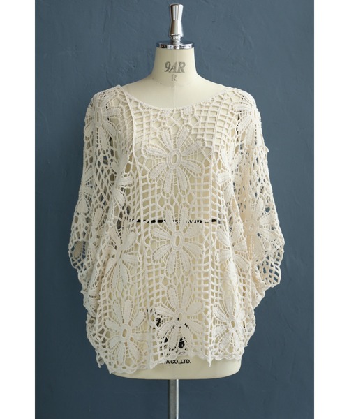 cawaii(カワイイ)の「連なる花のドルマンクロシェプルオーバートップス(Tシャツ/カットソー・レディース・ベージュ・FREE)」の19枚目の写真