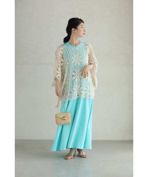 cawaii(カワイイ)の「連なる花のドルマンクロシェプルオーバートップス(Tシャツ/カットソー・レディース・ベージュ・FREE)」の8枚目の写真