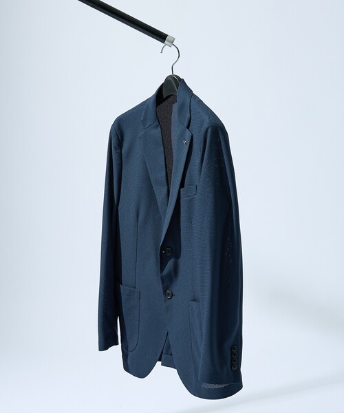 ABAHOUSE（アバハウス）の「【セットアップ対応/FLEX JACKET】トリコット メッシュジャケット / サマージャケット / ストレッチ 軽量 防シワ性（テーラードジャケット・メンズ・グレイッシュベージュ/ダークネイビー/ブラック・44/46/48/50）」の14枚目の写真