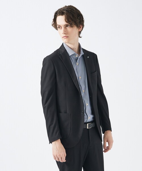 ABAHOUSE（アバハウス）の「【セットアップ対応/FLEX JACKET】トリコット メッシュジャケット / サマージャケット / ストレッチ 軽量 防シワ性（テーラードジャケット・メンズ・グレイッシュベージュ/ダークネイビー/ブラック・44/46/48/50）」の18枚目の写真