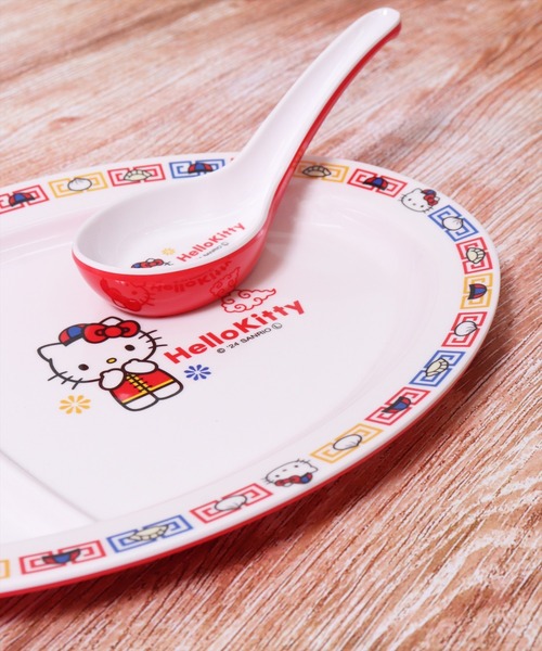 sanrio(サンリオ)の「(SK)【Disney & sanrio】おうちで楽しむ町中華 メラミン製 ギョーザ皿(食器・レディース・ホワイト/オフホワイト・ONE SIZE)」の2枚目の写真