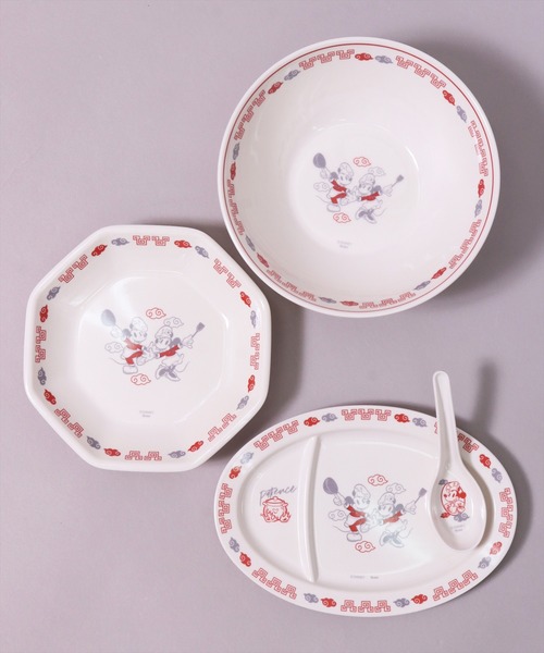 sanrio(サンリオ)の「(SK)【Disney & sanrio】おうちで楽しむ町中華 メラミン製 ギョーザ皿(食器・レディース・ホワイト/オフホワイト・ONE SIZE)」の5枚目の写真