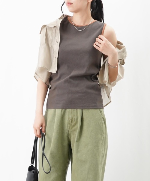 LUCA/LADY LUCK LUCA(ルカ/レディラックルカ)の「LC/LLL 配色タンク(タンクトップ・レディース・ブラック/チャコールグレー/オフホワイト・FREE)」の19枚目の写真