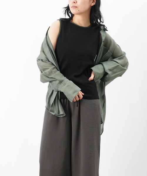 LUCA/LADY LUCK LUCA(ルカ/レディラックルカ)の「LC/LLL 配色タンク(タンクトップ・レディース・ブラック/チャコールグレー/オフホワイト・FREE)」の8枚目の写真