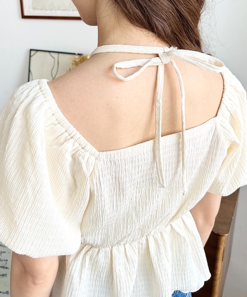 ETRE フリルトップス SANTEスタンドカラーフリルトップス(F WHITE): トップス │ ETRE