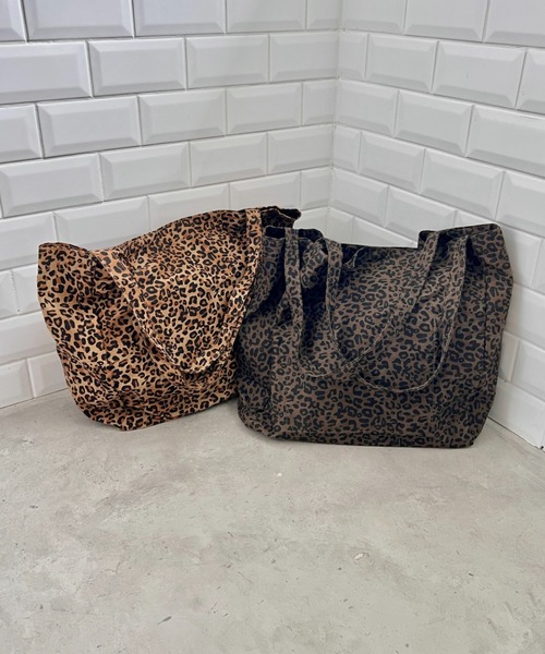 セール】レオパードスクエアトートバッグ（トートバッグ）｜SOLLON