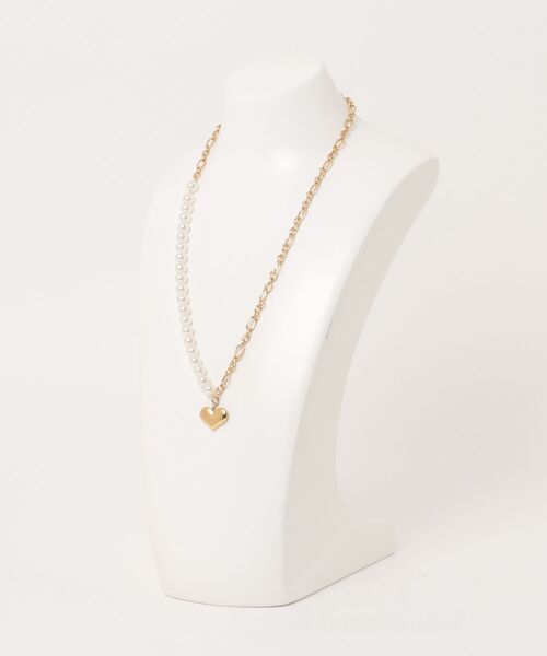 Heather（ヘザー）の「ステンレスビッグハートネックレス　571431（ネックレス・レディース・シルバー/ゴールド・ONE SIZE）」の3枚目の写真