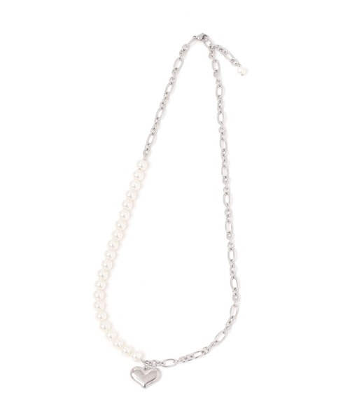 Heather（ヘザー）の「ステンレスビッグハートネックレス　571431（ネックレス・レディース・シルバー/ゴールド・ONE SIZE）」の5枚目の写真