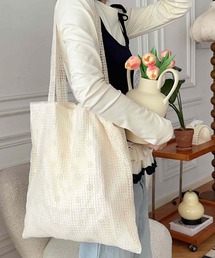 Liaa/シアー花柄 メッシュ トートバッグ A18669
