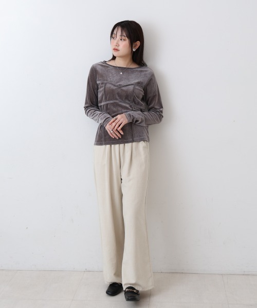 セール】シアーベロアビスチェドッキングプルオーバー（Tシャツ