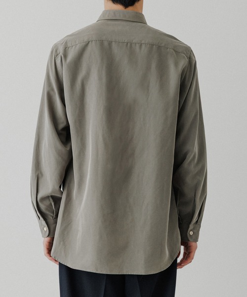 セール】スエードタッチ レーヨン レギュラーカラーシャツ（シャツ