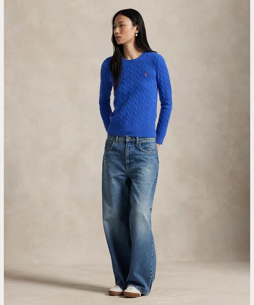 新品Ralph Laurenケーブルメリノウール上品クルーネック セーター Polo Ralph Lauren ケーブル メリノウール クルーネック セータ