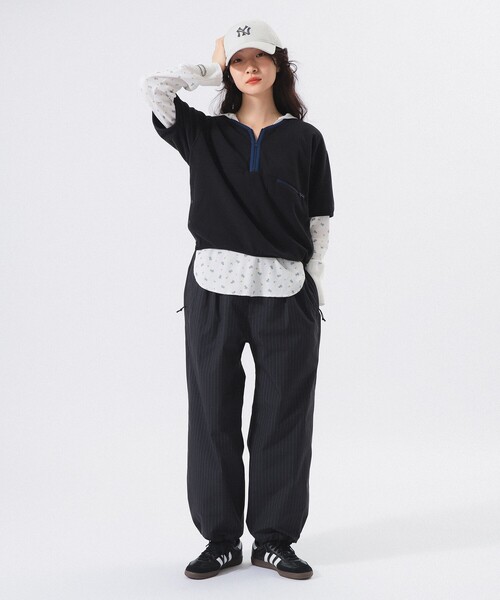 BEAMS BOY（ビームスボーイ）の「【2/5再値下げ】フリース ハーフジップ ショートスリーブ（その他トップス・レディース・ブラック/ブルー・ONE SIZE）」の7枚目の写真