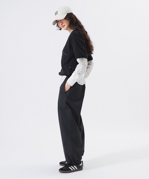 BEAMS BOY（ビームスボーイ）の「【2/5再値下げ】フリース ハーフジップ ショートスリーブ（その他トップス・レディース・ブラック/ブルー・ONE SIZE）」の8枚目の写真