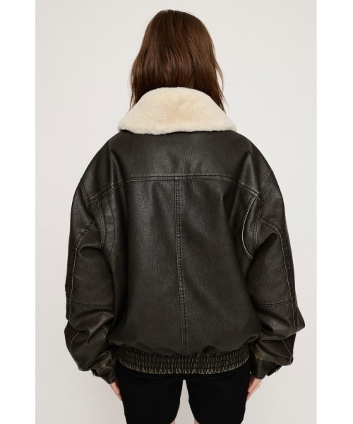 SLY VINTAGE F/LEATHER S/BZ ブラック　黒 WEB限定再入荷】VINTAGE F/LEATHER S/BZ ヴィンテージ フェイク