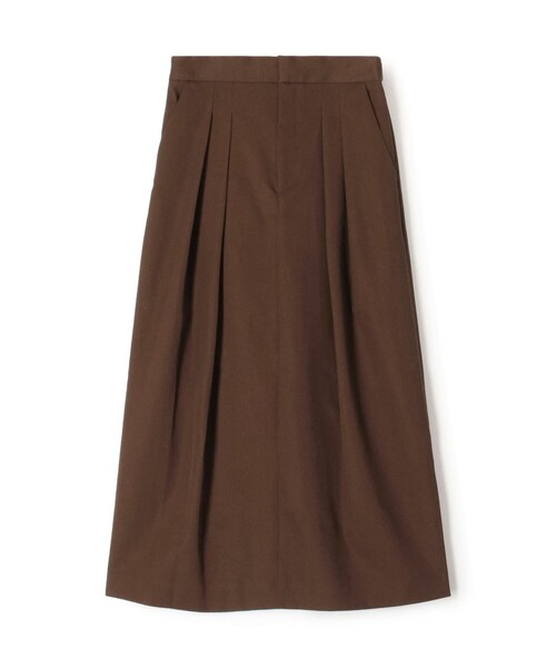 caban（キャバン）の「コットンギャバジン 2タックロングスカート（スカート・レディース・ダークブラウン/ベージュ/ネイビー・XS/S）」の2枚目の写真