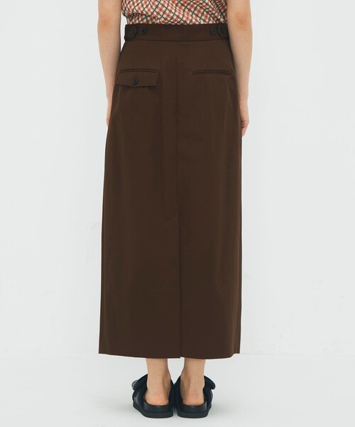 caban（キャバン）の「コットンギャバジン 2タックロングスカート（スカート・レディース・ダークブラウン/ベージュ/ネイビー・XS/S）」の7枚目の写真