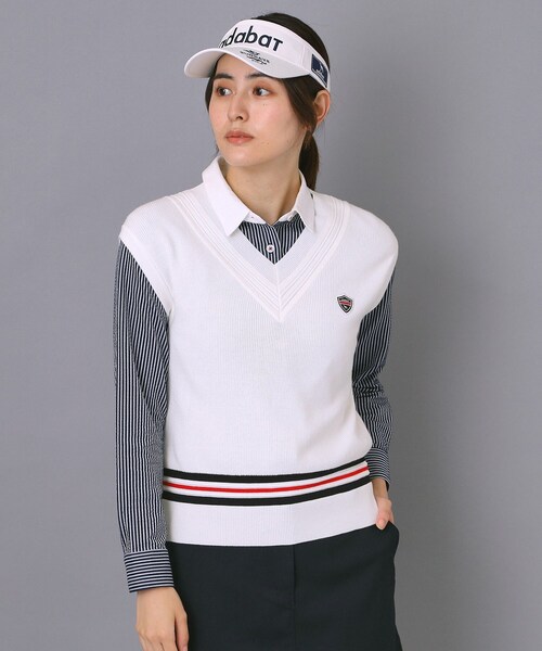 adabat（アダバット）の「【ADABAT NAVY】オフショルダーチルデンベスト（ベスト・レディース・ネイビー/ホワイト系・42/38/40）」の21枚目の写真