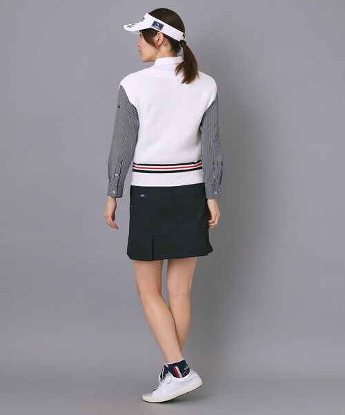 adabat（アダバット）の「【ADABAT NAVY】オフショルダーチルデンベスト（ベスト・レディース・ネイビー/ホワイト系・42/38/40）」の4枚目の写真